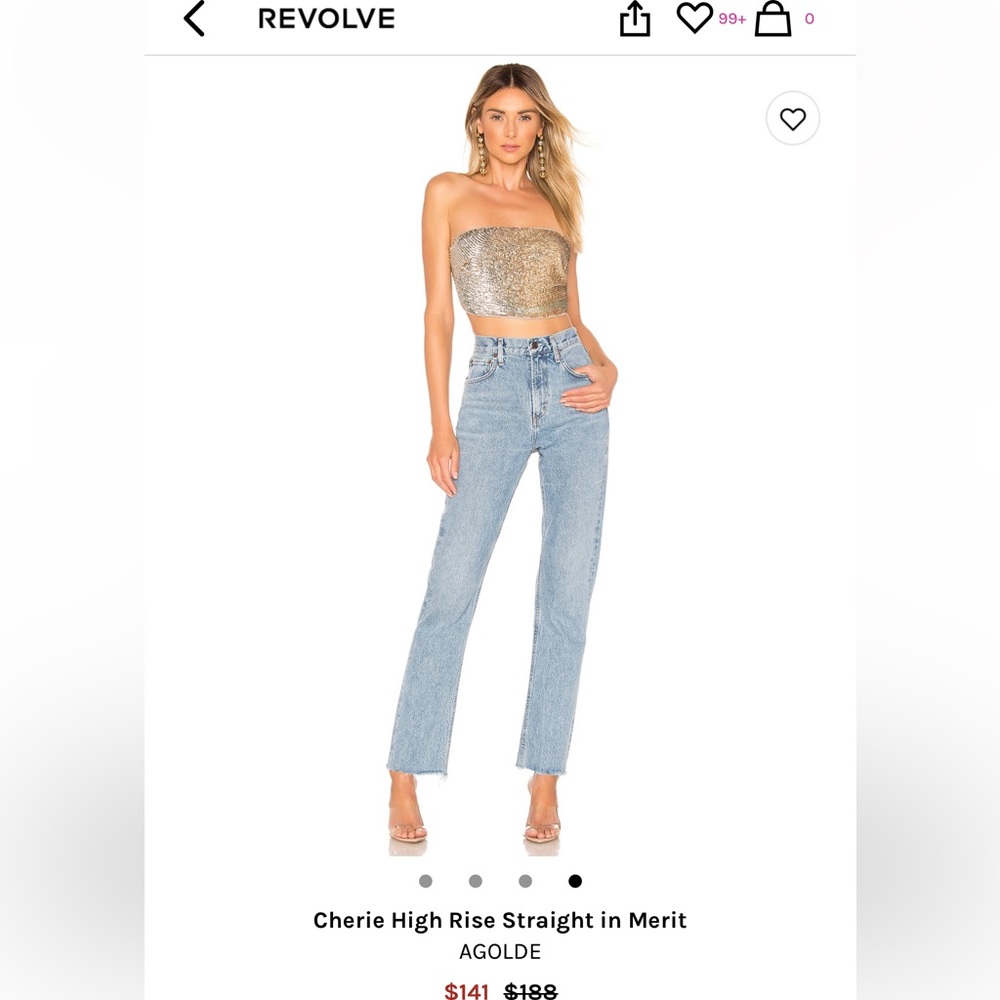 Agolde Highrise Straight Leg Jeans